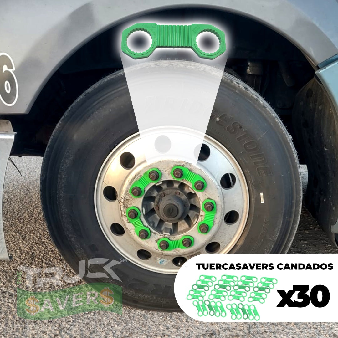 Tuercasavers - Kit de candados para tuercas de 33 MM para llantas de camión (5 Piezas)